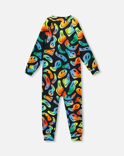 One-Piece Thermal Underwear Smiley Face Boy