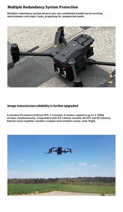 Integrated LP12 Speaker Searchlight for DJI M30T Drone 10km Image Transmission 4K UHD Video Brushless Standard Prosumer Drones