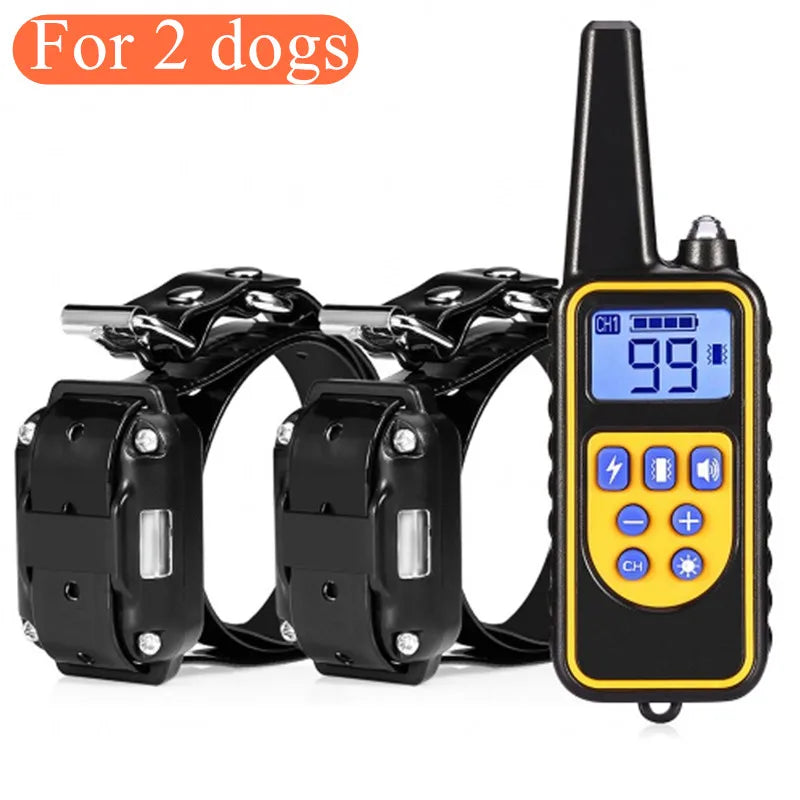 Collier Électrique Anti-Aboiement pour Chien, Étanche, avec Télécommande, Rechargeable, Dispositif de Toutes Tailles