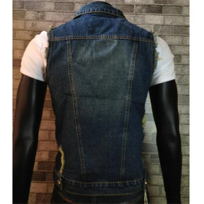 Gilets en Jean Soldes Gilets en Denim Polaire Homme Gilet Tactique Soldes Gilet Biker Homme Blouson Sans Manches Homme Débardeur