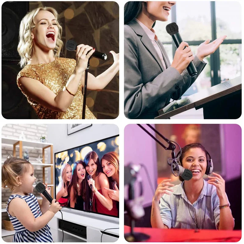 100 Pièces Housse de Microphone Jetable, Pare-brise Microphone, Capuchon de Protection Microphone Portable pour Karaoké