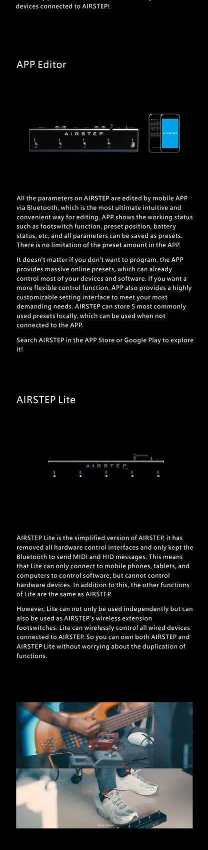 Xbly-Contrôleur Multi Intelligent Airstep IC, avec Acity I, HID, 5 Pédales, 2 Pédales d'Expression, 300H de Lecture, Support HX Stomp, Façades
