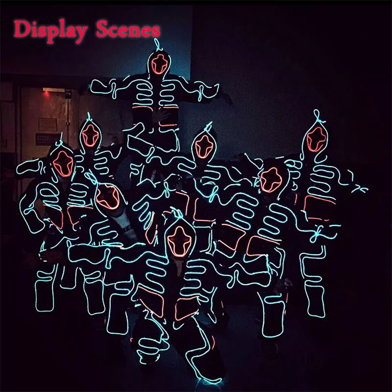 EL Suits Nouveauté Mode Vêtements LED/EL Costumes Lumineux Accessoires de Danse Lumineux Vêtements Hommes pour Décoration DIY de Vacances Vente Chaude