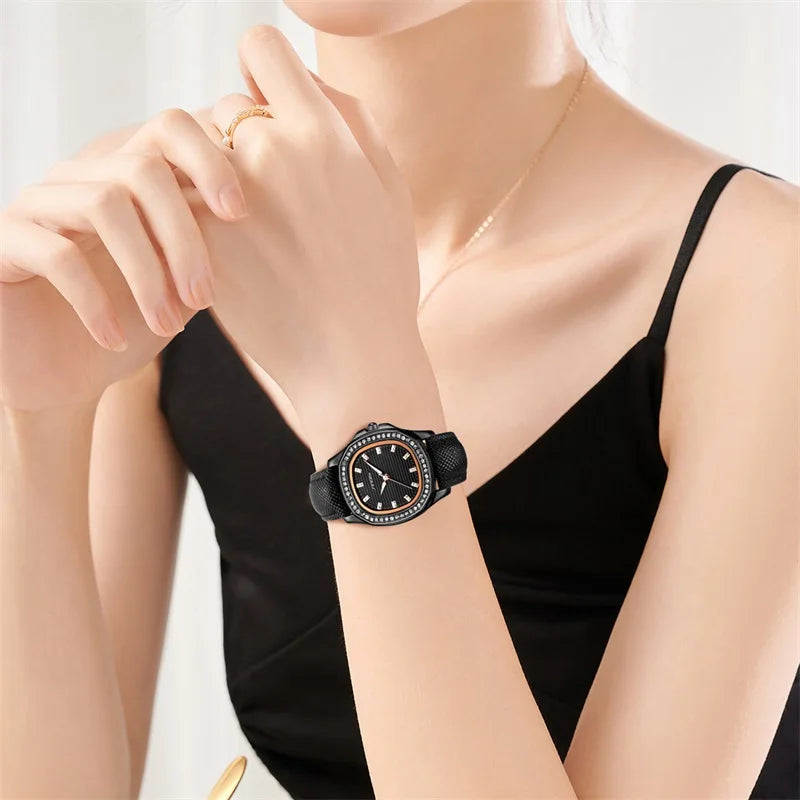 Quartz Watches for Women Wholesale Waterproof Watch Collection for Modern Gentlewoman Leather Watch Strap Relojes Hombre