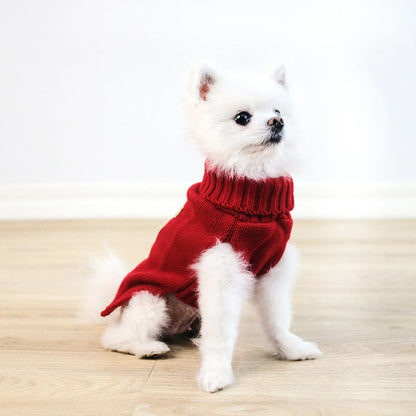 Nouveaux Vêtements pour Animaux Automne et Hiver Noël Cerf Mignon Pull Col Roulé Chien Chat Pull pour Animaux de Compagnie