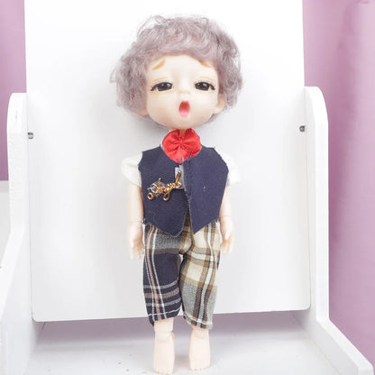 Blue Eyes16cm BJD Doll 13 Moveable Joint Dolls Boy Short Hair BJD Dolls Muilt-type Face Make Up Toy Cartoon Dress Girls  Dolls