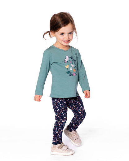 Jersey Leggings Navy Floral