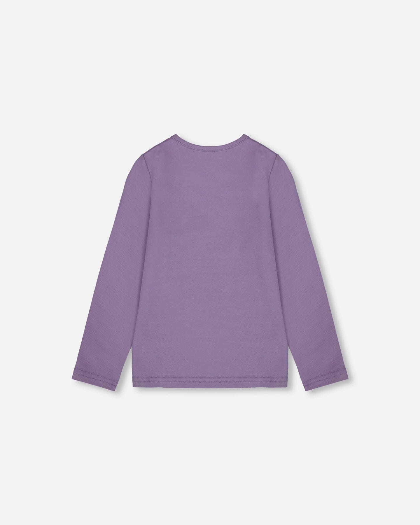 Organic Cotton Jersey Top Purple Gray With Owl