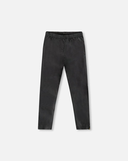 Shiny Stretch Jersey Leggings Black