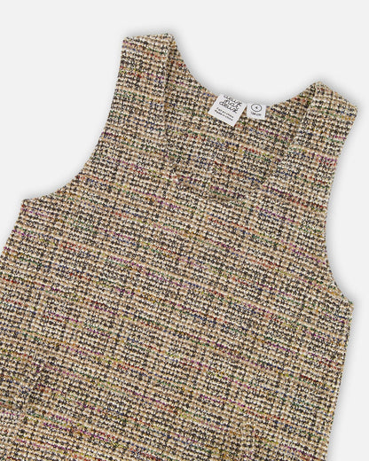 Tweed Jumper Beige And Black