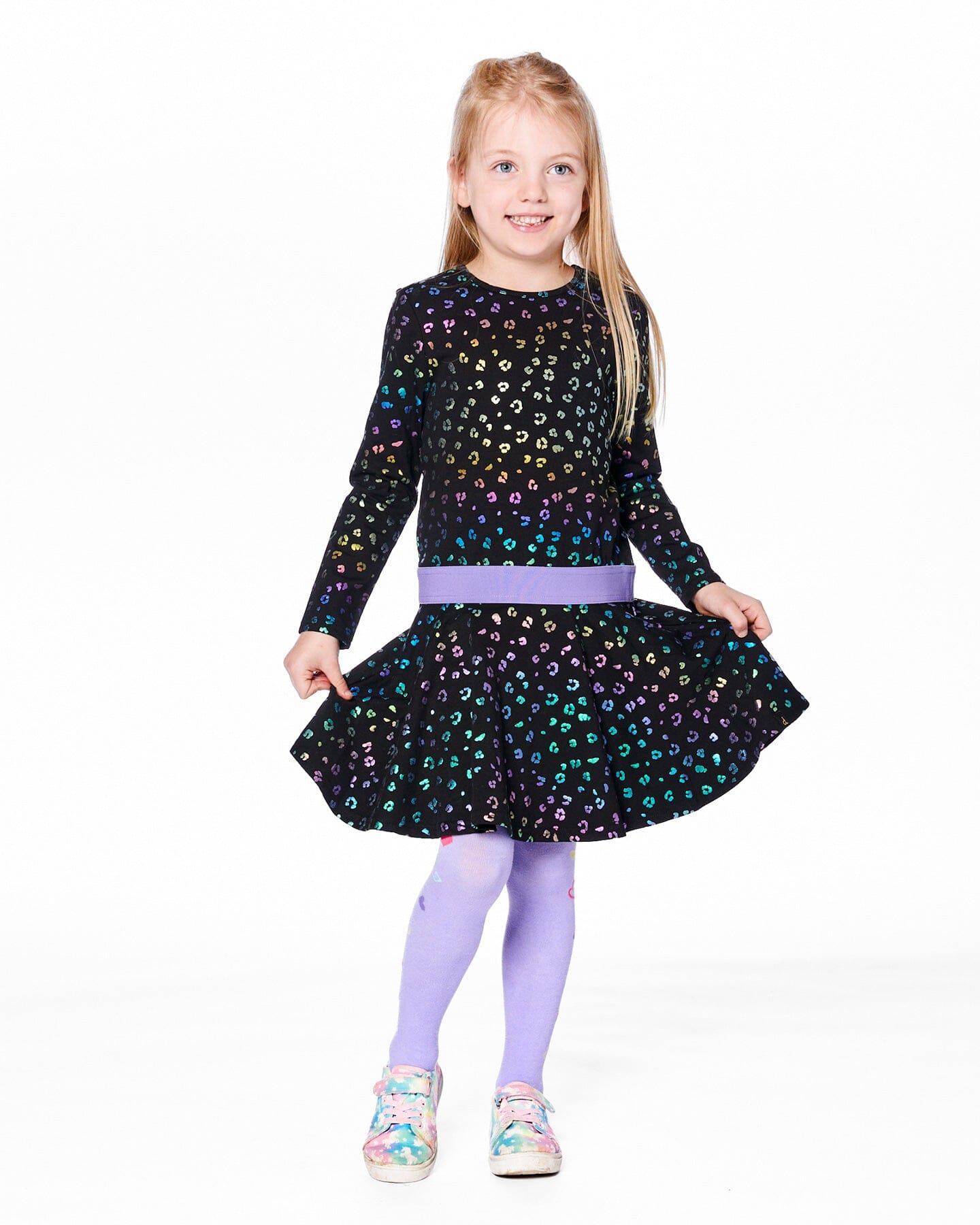 Jersey Dress Multicolor Leopard Print