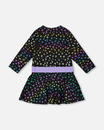Jersey Dress Multicolor Leopard Print