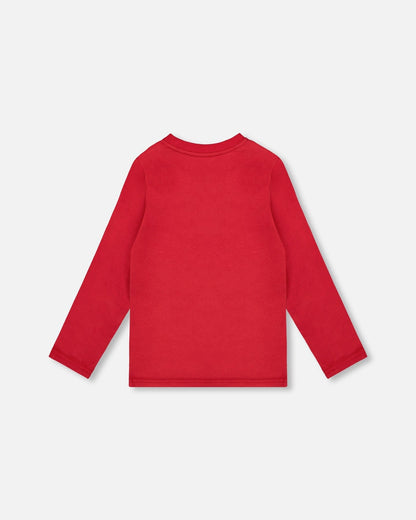 Jersey T-Shirt Cherry Red With Moose