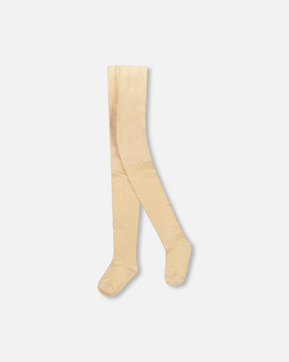 Collants tricotés beiges