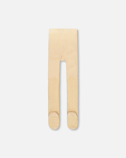 Collants tricotés beiges