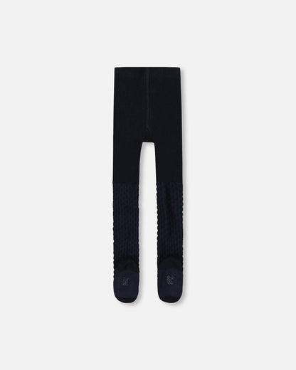 Knit Tights Navy Blue