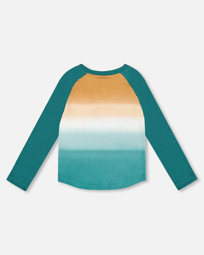 Organic Cotton Jersey Raglan Sleeve T-Shirt Forest Green
