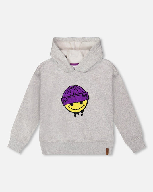 Pullover Fleece Hooded Sweatshirt Light Heather Gray
