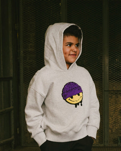 Pullover Fleece Hooded Sweatshirt Light Heather Gray