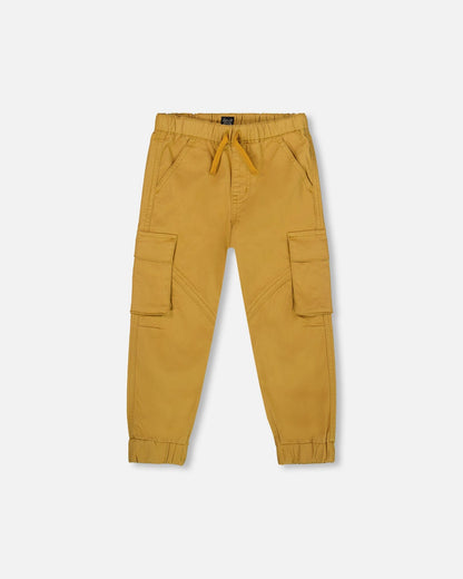 Twill Jogger Cargo Pants Ochre