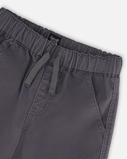 Twill Jogger Cargo Pants Dark Gray