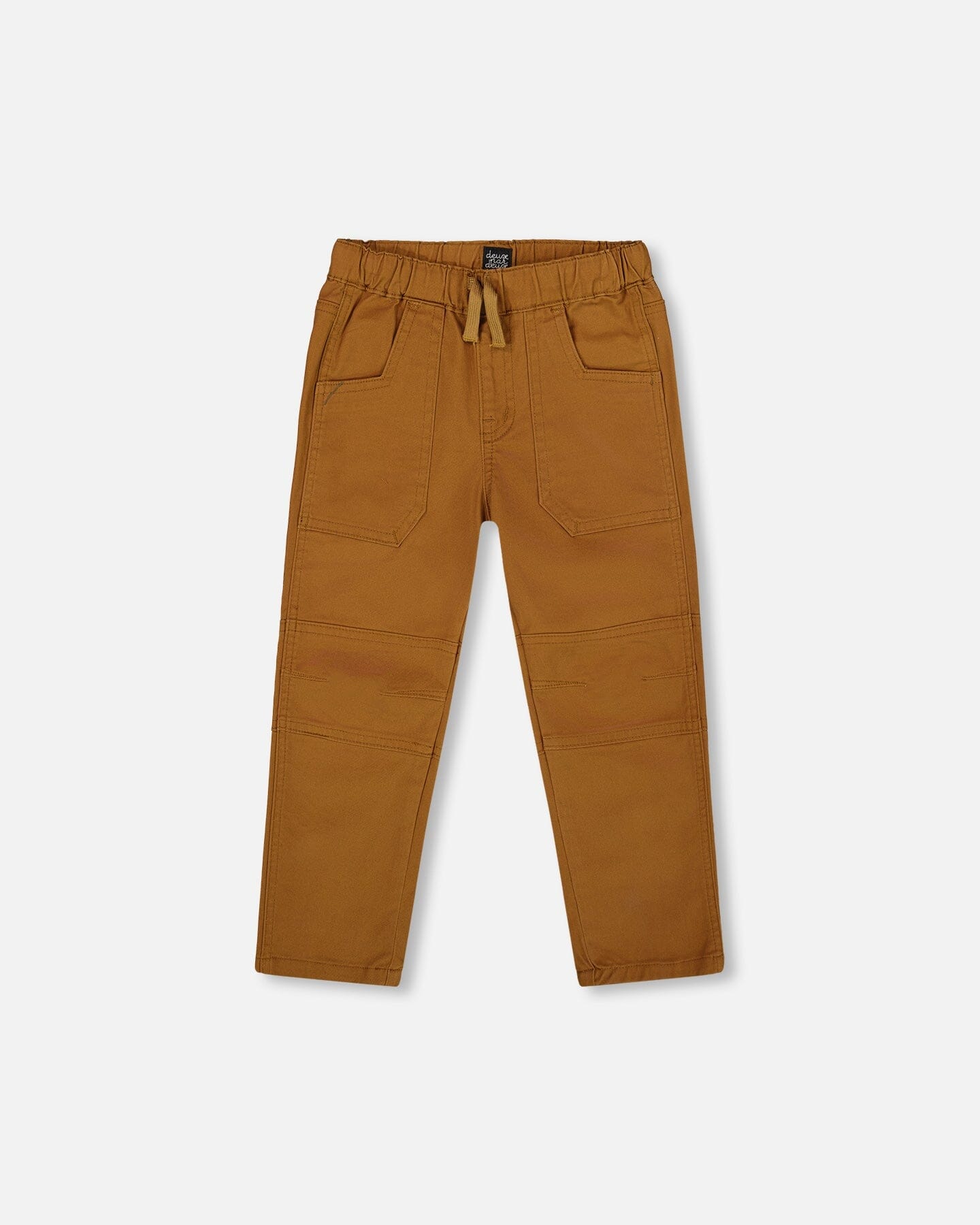 Pantalon de jogging en sergé avec poches plaquées marron