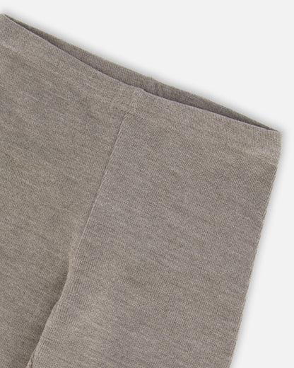 Super Soft Ribbed Leggings Heather Gray