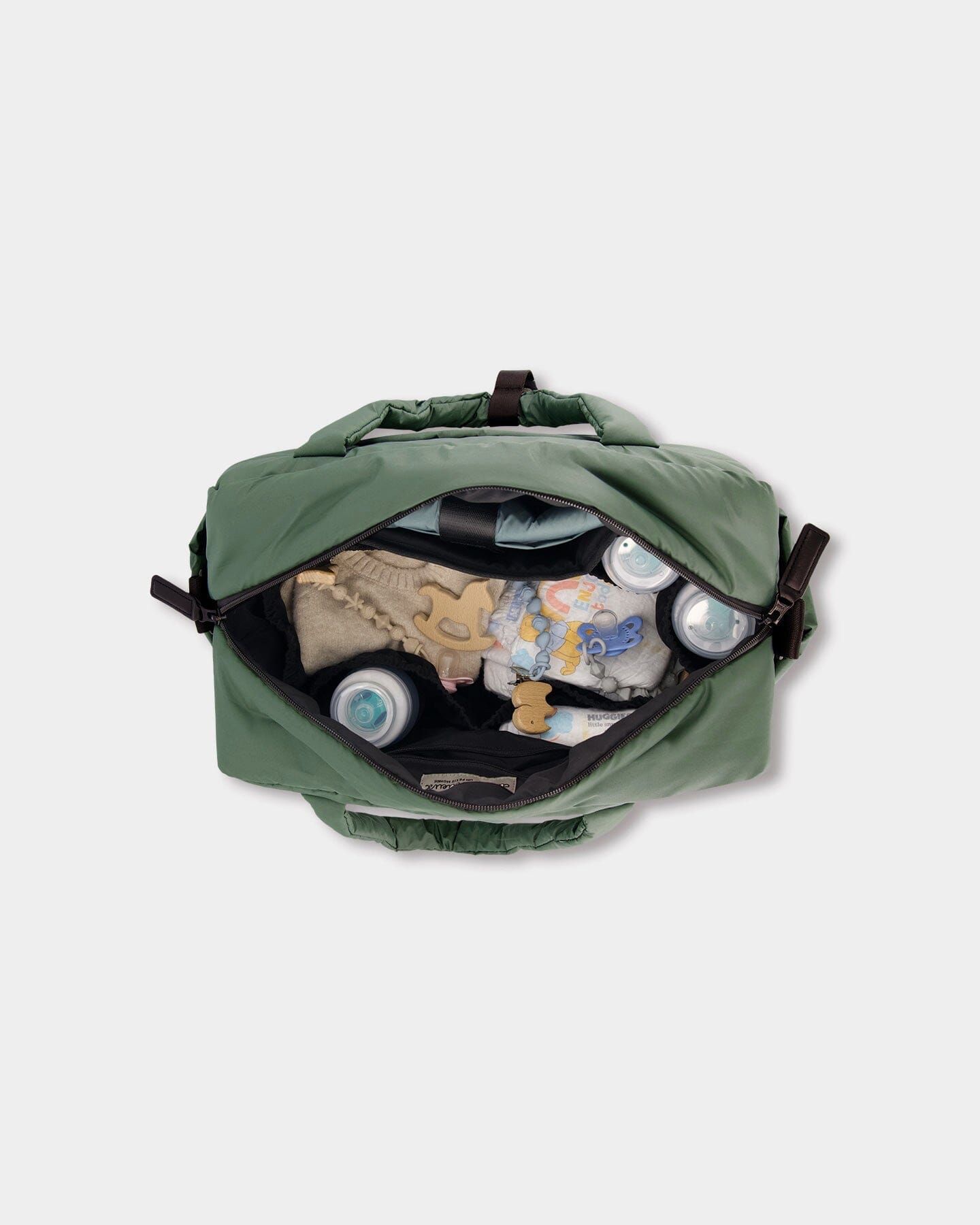 Diaper Bag With Changing Mat Dark Gray Green