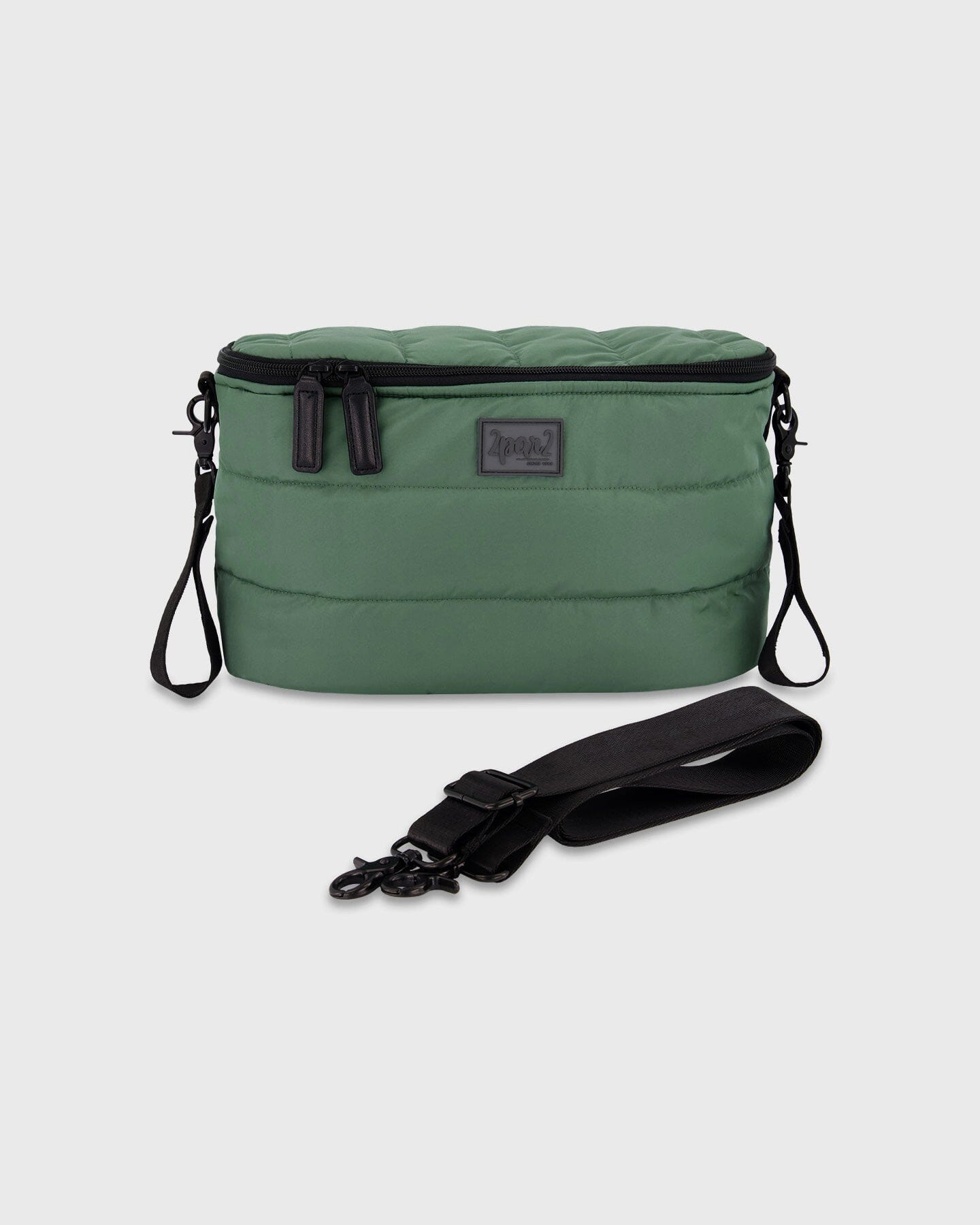 Mini sac à langer gris foncé vert