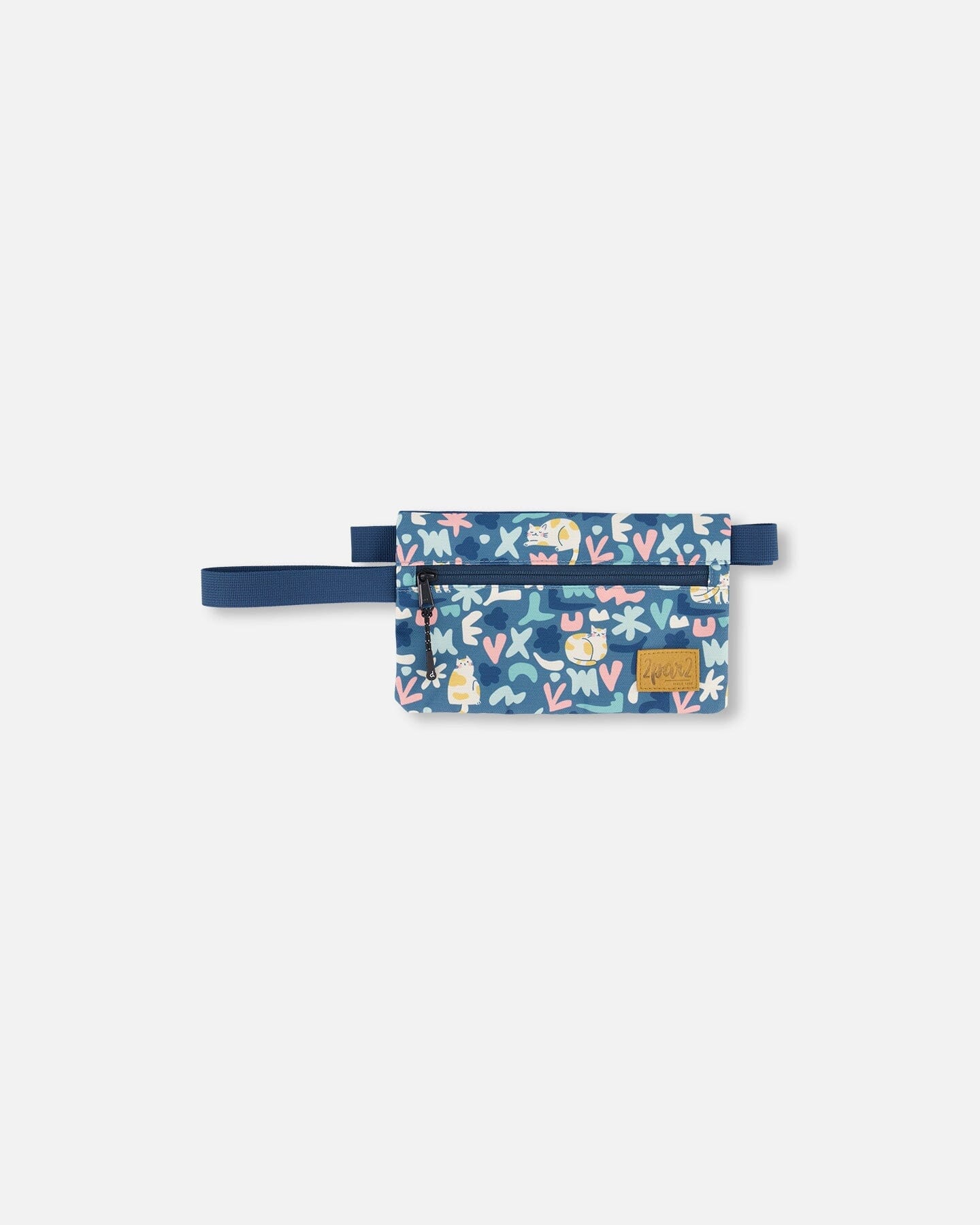 Trousse Double Imprimé Chat Vert