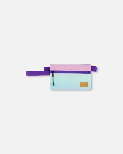 Trousse double dégradé violet