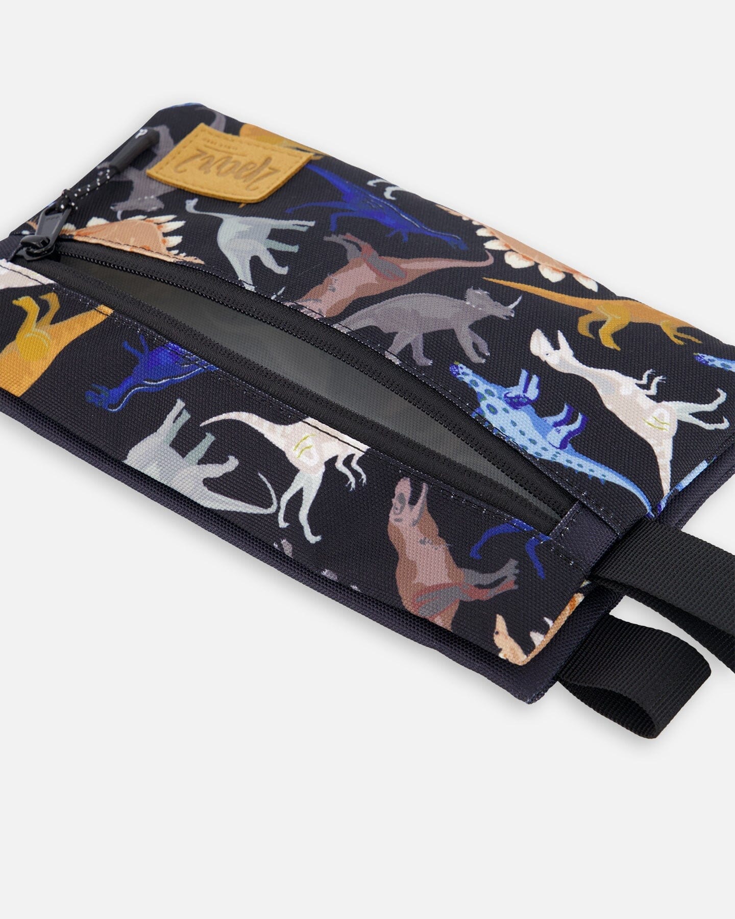 Trousse Double Imprimé Dinosaure Noir