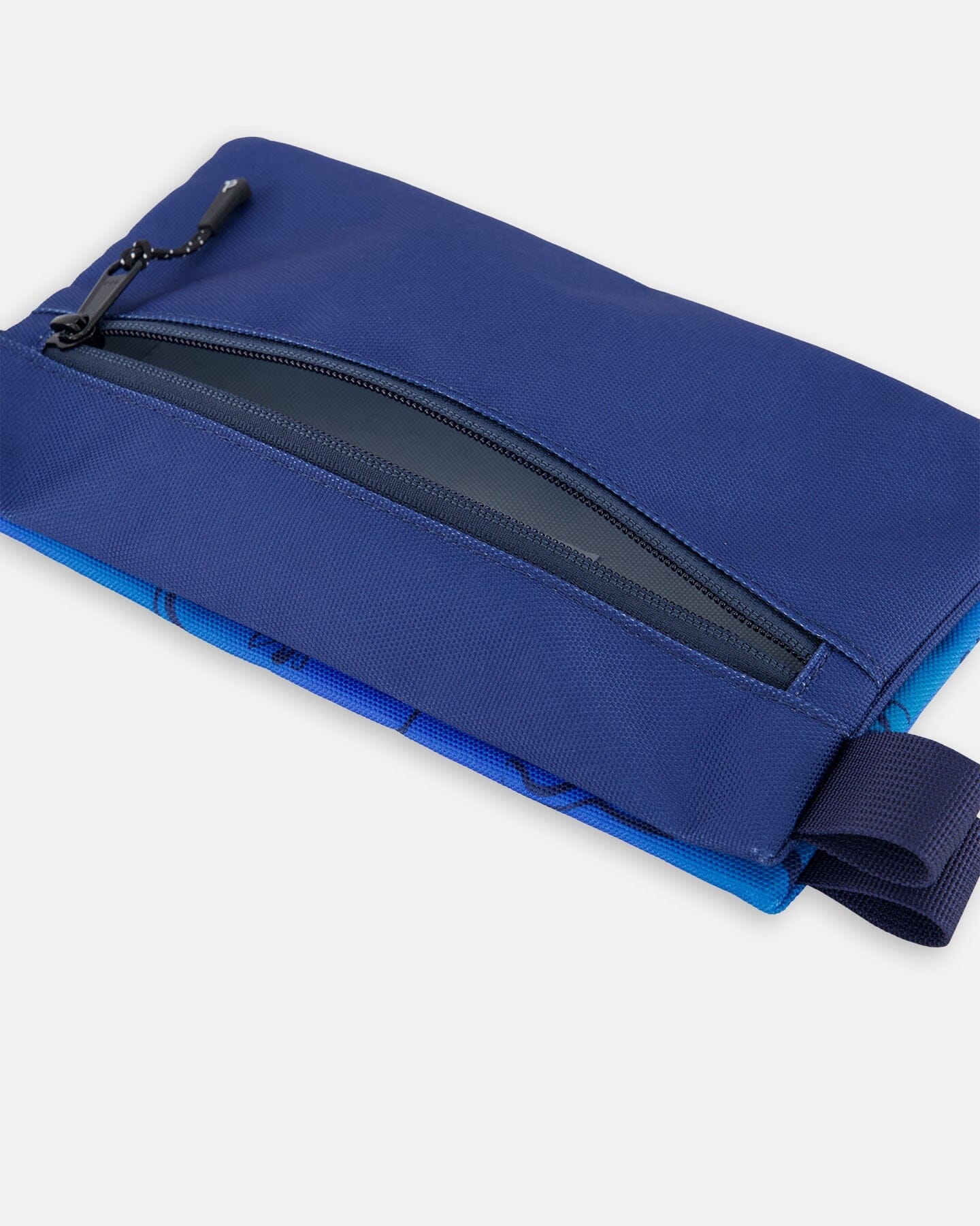 Trousse à Double Compartiment Imprimé Dinosaure Dégradé Bleu