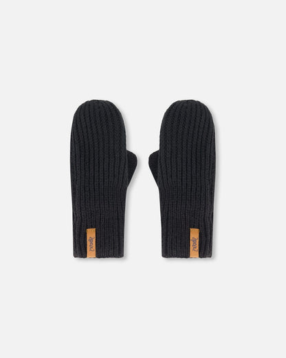 Mid-Season Knit Mittens Black