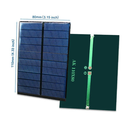Factory Manufacturing Mini Epoxy Resin Drip Solar Panels Rectangular 110X80 5.5V Voltage