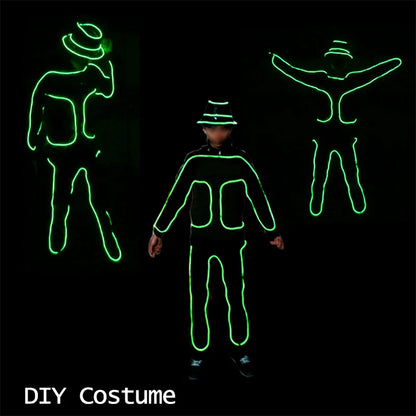 EL Suits Nouveauté Mode Vêtements LED/EL Costumes Lumineux Accessoires de Danse Lumineux Vêtements Hommes pour Décoration DIY de Vacances Vente Chaude