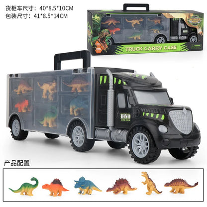 Jouet modèle de voiture pour enfants, camion de construction, tracteur, garage, conteneur, camion, rangement de voiture, cargaison, jouet pour garçon, cadeau de Nouvel An et de Noël