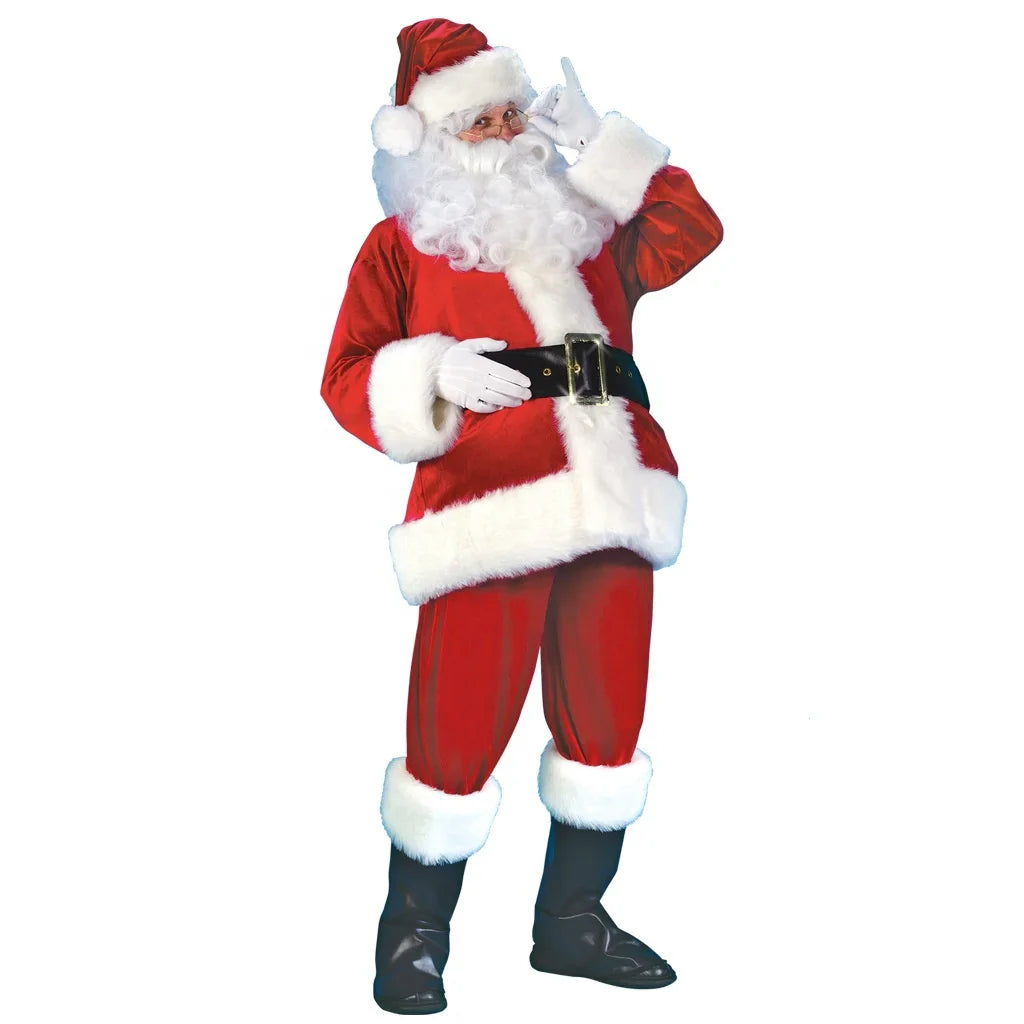 Carnival Halloween Party Cosplay Disguise Fancy Dress Christmas Costume Men Fancy Adult Santa Claus Costume