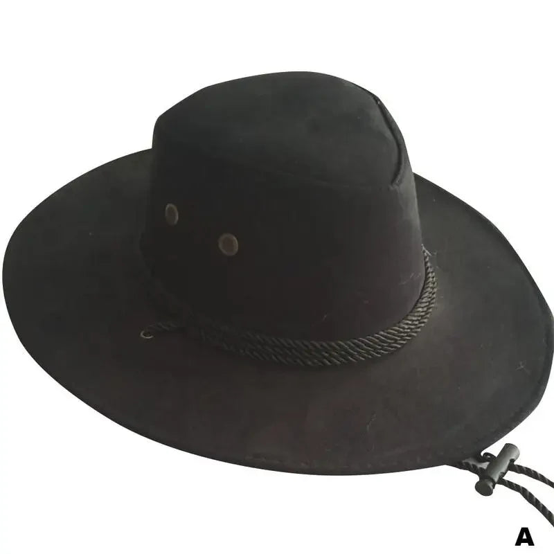 Chapeau de cowboy occidental pour hommes, casquette mongole, grand bord, gentleman, cadeaux de jazz, document