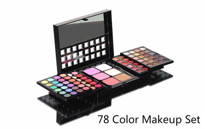 Boîte de maquillage pour femmes, combinaison de fard à paupières mat, rouge à lèvres, Eyeliner, correcteur, poudre, Maquiagem avec boîte en aluminium