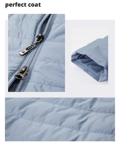 GASMAN 2022 Spring Autumn Jacket Women fashion casual long parka coat padded female stand-up Collar hooded ladies jackets 81858