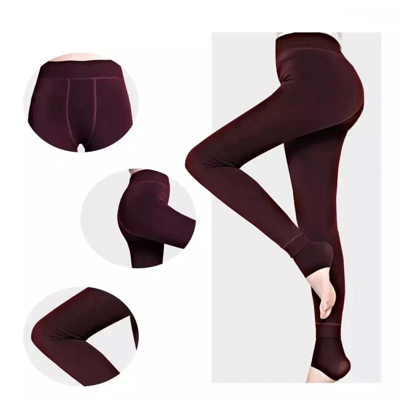 Leggings d'hiver chauds S-5XL grande taille femmes pantalons en velours chaud Leggins taille haute Legging épais pantalon d'hiver pantalon femmes Leggin