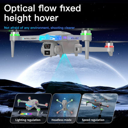 New F177 Mini Drone Dual Obstacle Avoidance Optical Wireless Remote Control Helicopter Beginner Foldable Quadcopter 48MP Camera