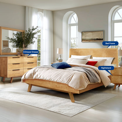 Acacia Harmony Dresser with 6 Drawers for Stylish Storage