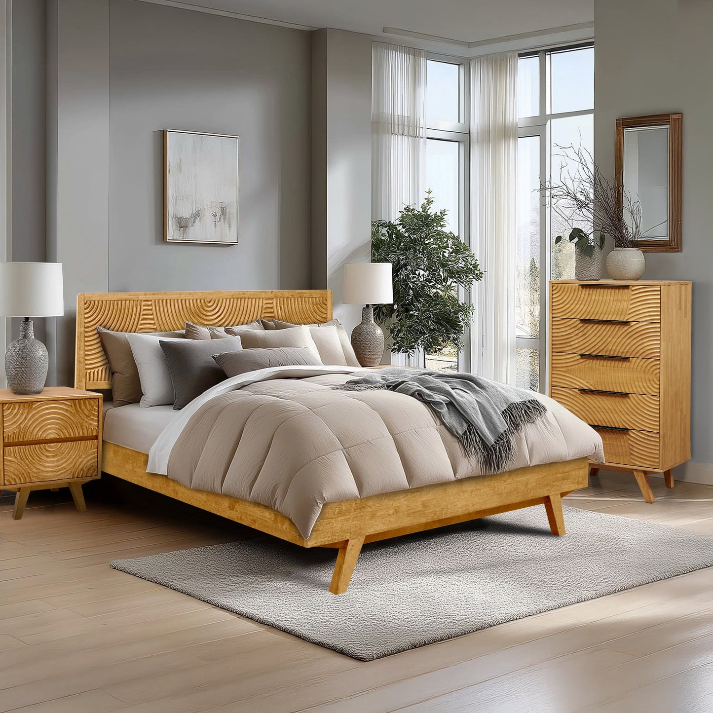 Acacia Harmony Dresser with 5 Drawers for Stylish Storage Solutions