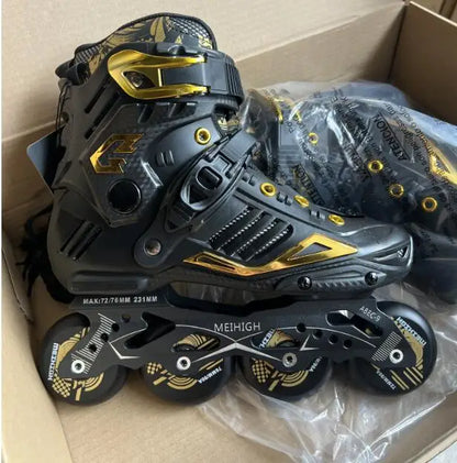 Competitive Adult Roller Skates College-In-Line Fancy Roller Skates Mesh Inner Single-Row Competitive Wheel