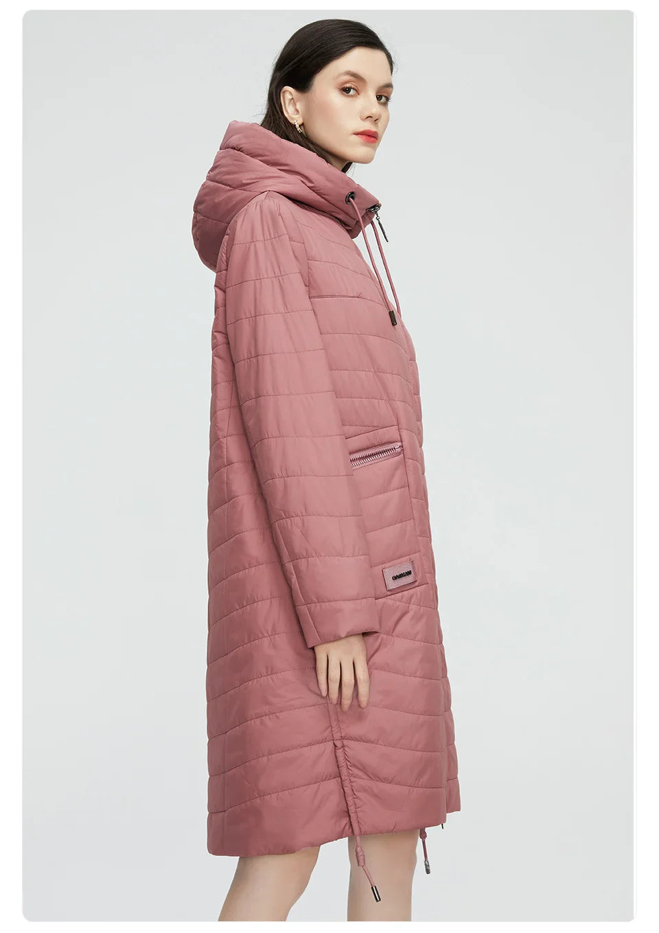 GASMAN 2022 Spring Autumn Jacket Women fashion casual long parka coat padded female stand-up Collar hooded ladies jackets 81858