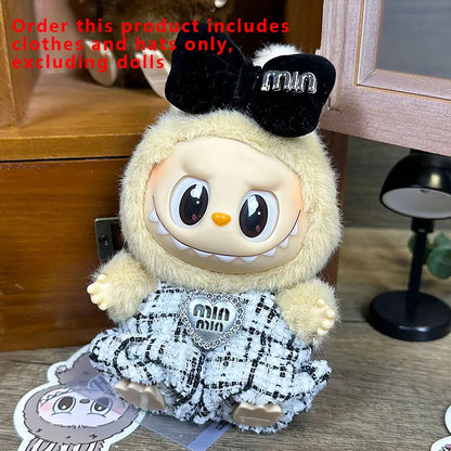 Labubu Designer Clothes Accessories For Sitting And Standing Plush Dolls Universal Blind Box Clothing