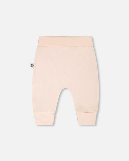 Organic Cotton Jersey Evolutive Pants Peach