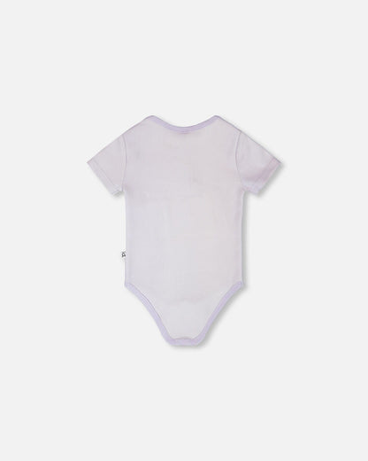 Evolutive Cotton Rib Jersey Onesie Lilac